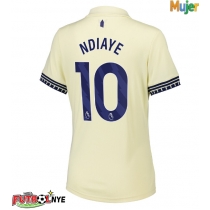 Camiseta Everton Iliman Ndiaye #10 Visitante Equipación para mujer 2025-26 manga corta